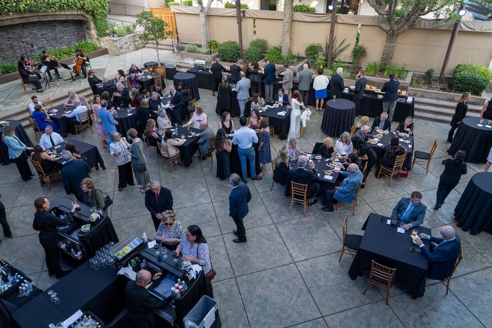 Over-head view of Dinner Area.
