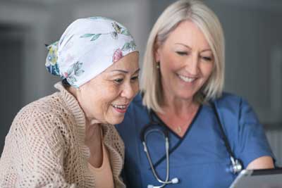 oncology nurse navigator with patient