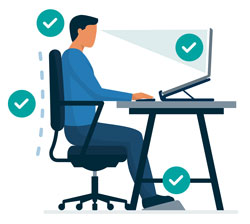 workstation ergonomic desk