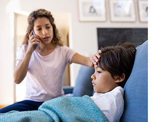 Child with fever.