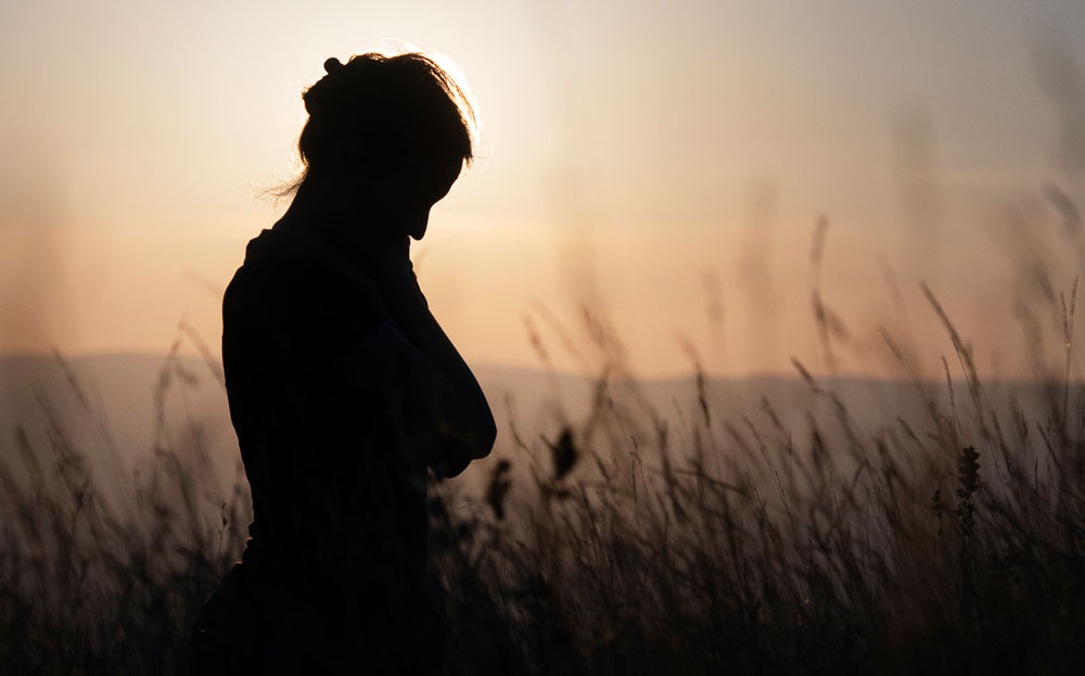 Troubled Woman alone